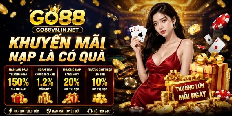 Khuyến mãi game bài đổi thưởng GO88 nổi bật