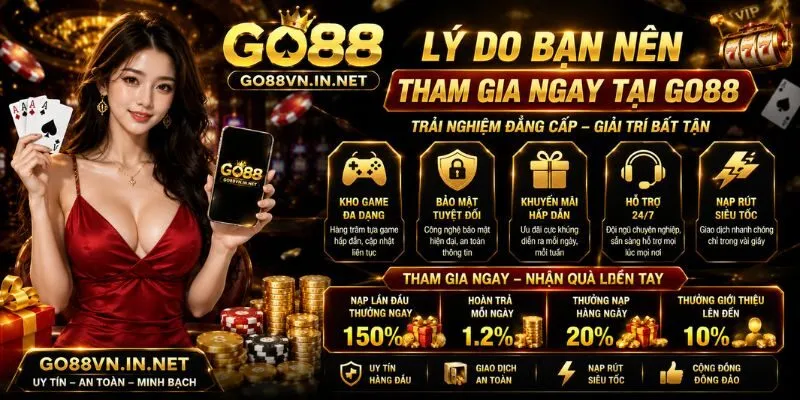 Slot game GO88 với giao diện casino hiện đại